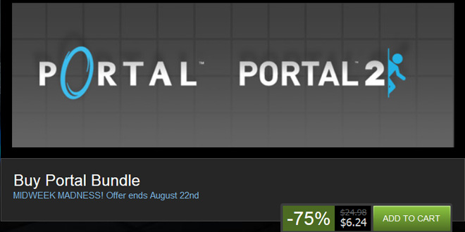 Midweek Madness: Portal Bundle for PC on sale for $6 until Friday